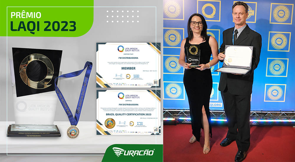 A Furacão recebe o Prêmio Empresa Brasileira 2023 pelo LAQI - Latin American Quality Institute